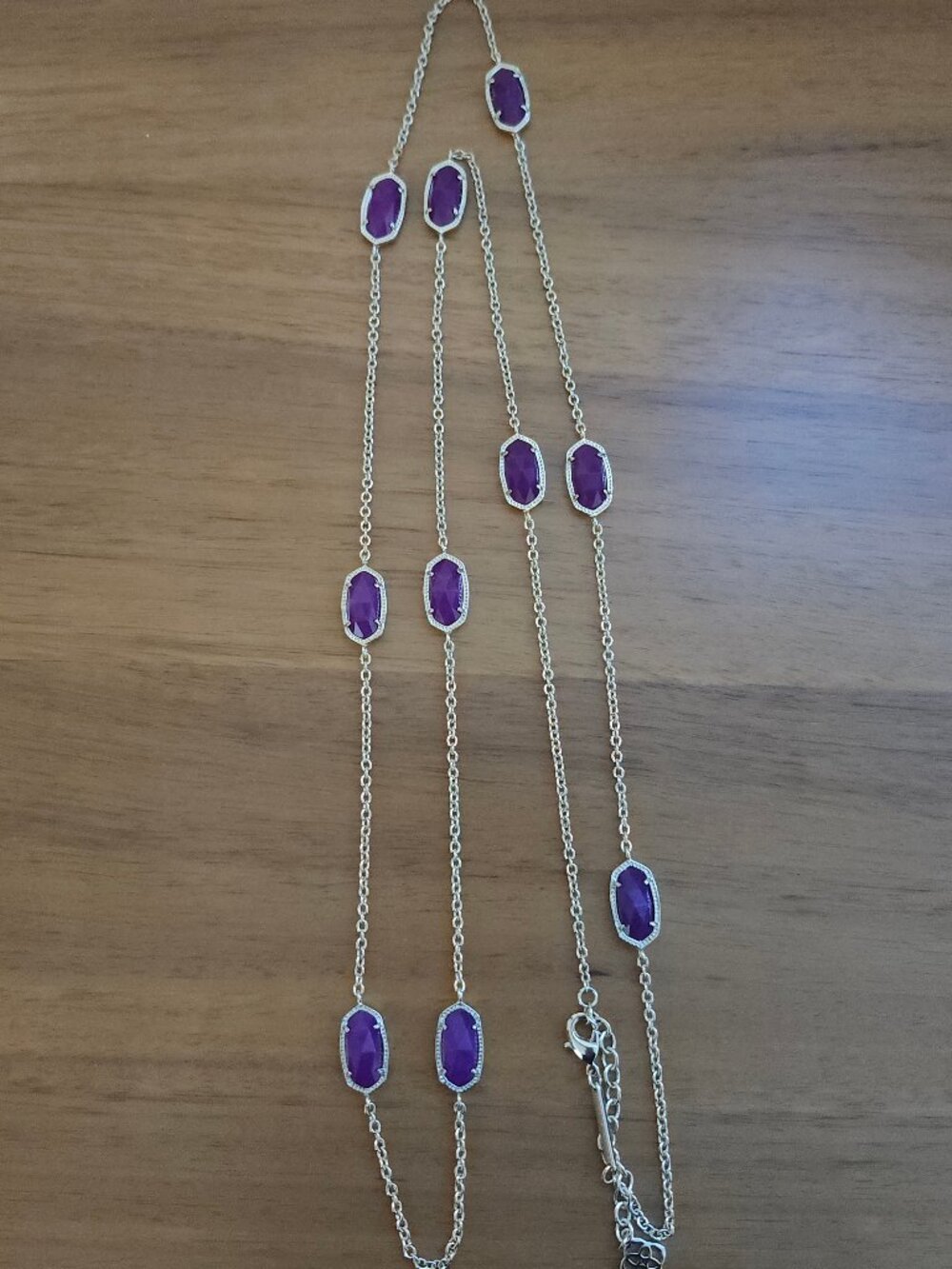 Kendra Scott Purple Kellie Gold Long Necklace